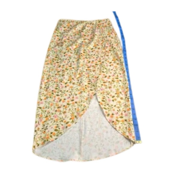 URBAN OUTFITTERS Floral Midi Skirt with High Slit Size SP - Picture 7 of 14